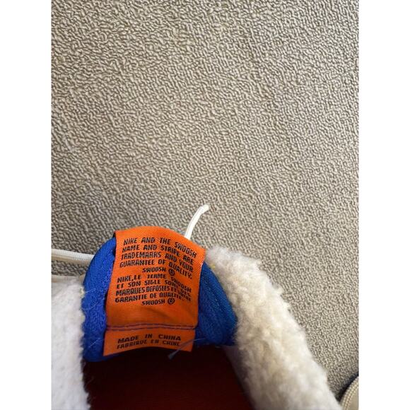 Nike Air Force 1 Women's Size 6 White Blue Sherpa Fleece Sneakers - Picture 7 of 14